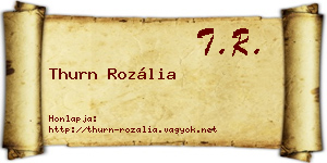 Thurn Rozália névjegykártya